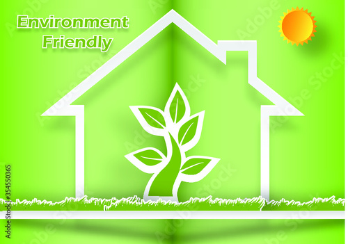 Environmentally friendly world. Vector illustration of ecology