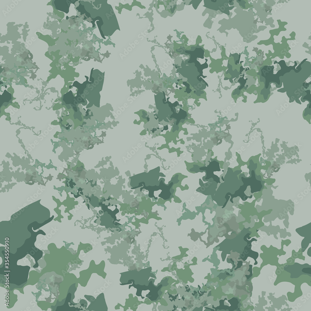 Urban camouflage of various shades of grey and green colors