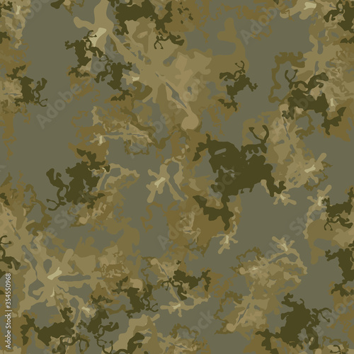 Urban camouflage of various shades of grey and green colors