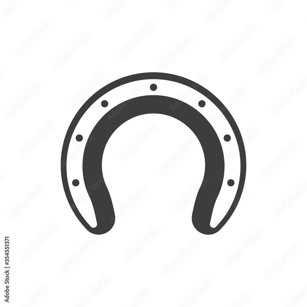 Horseshoe icon, luck and fortune symbol. Vector Horseshoe icon, luck and fortune symbol. Vector