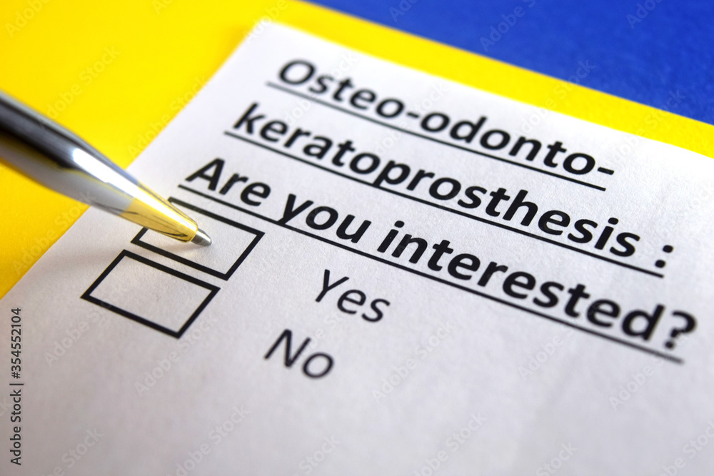 One person is answering question about osteo-odonto-keratoprosthesis. One person is answering question about osteo-odonto-keratoprosthesis.