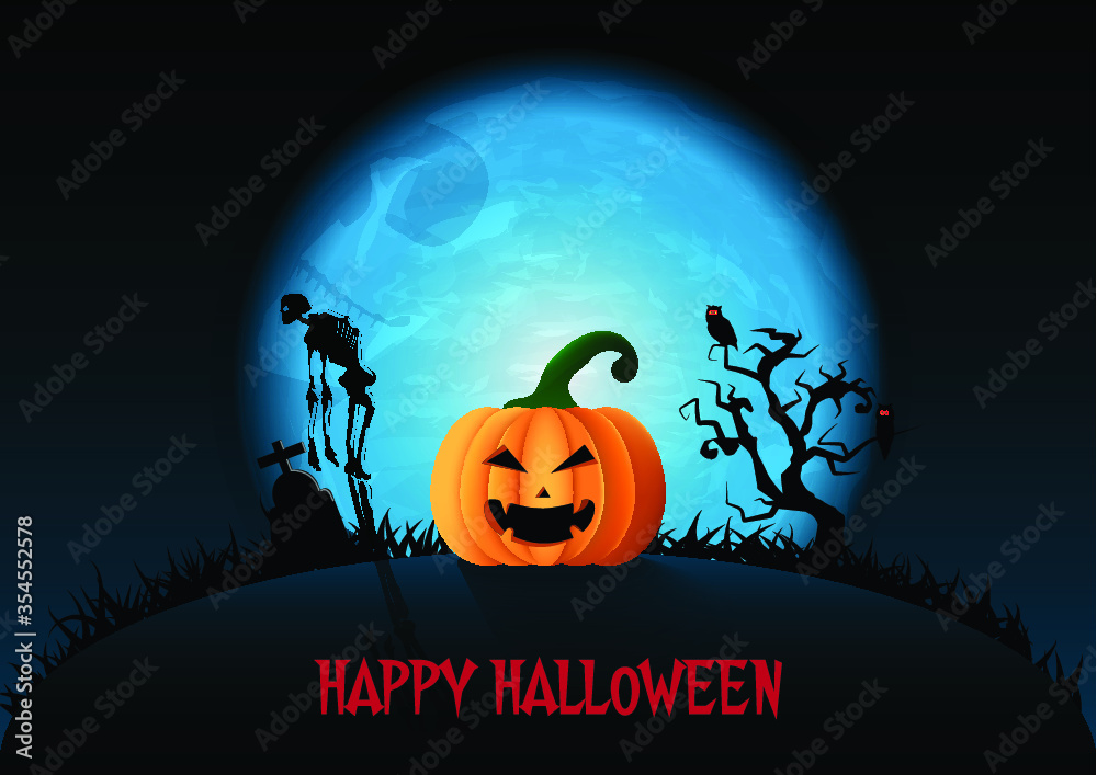 Halloween background . Vector Illustration 