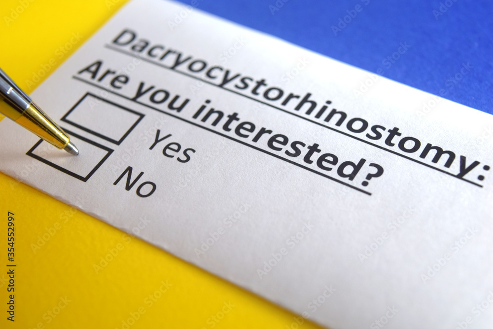 One person is answering question about dacryocystorhinostomy.