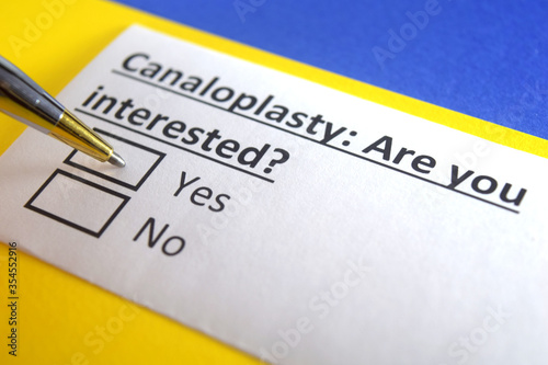 One person is answering question about canaloplasty.