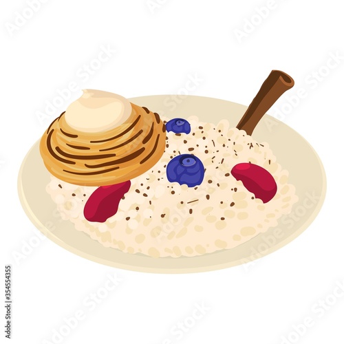 Belgian breakfast icon. Isometric illustration of belgian breakfast vector icon for web