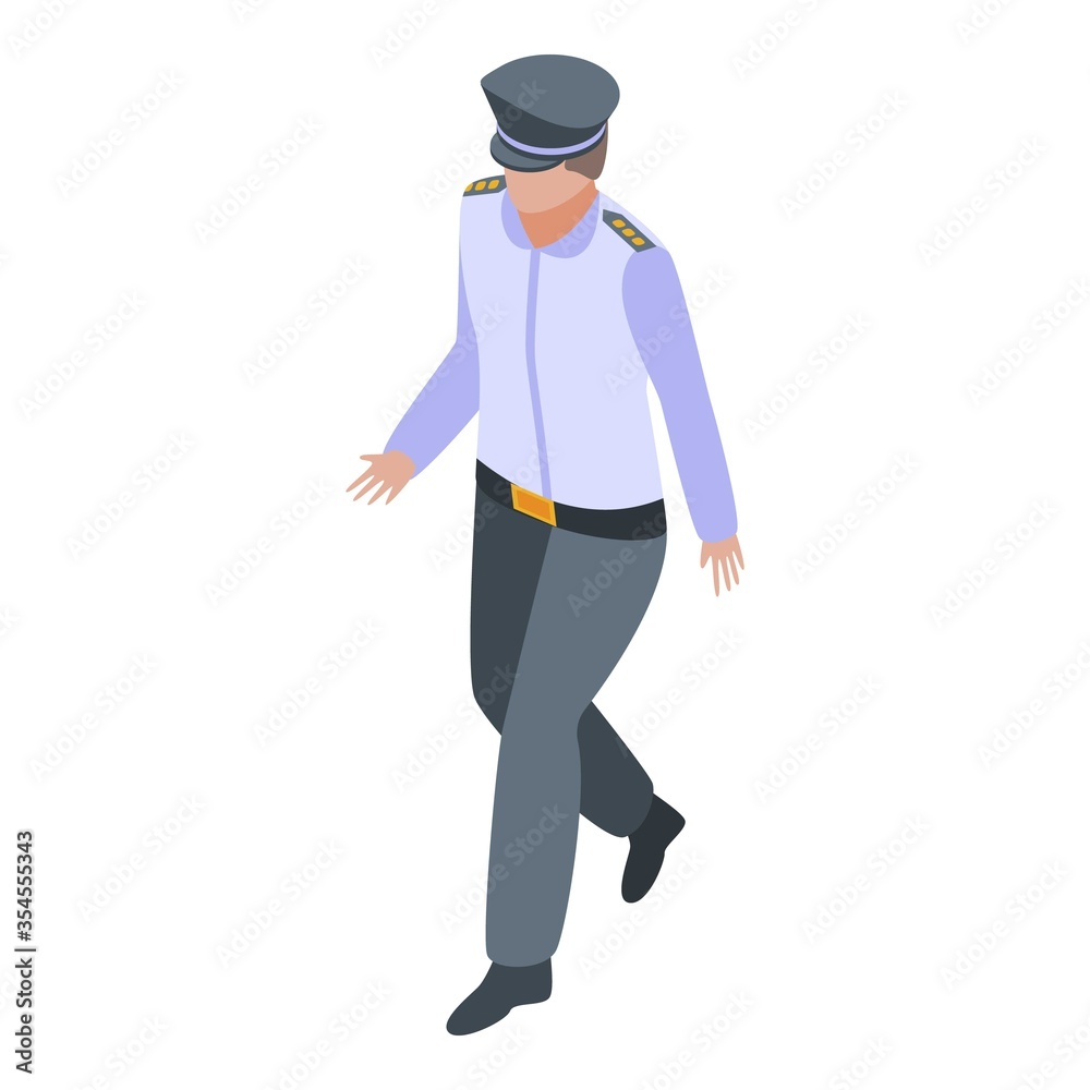 Police officer icon. Isometric of police officer vector icon for web design isolated on white background