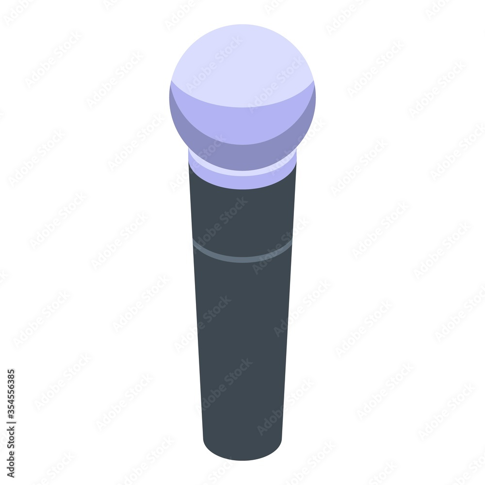 Concert microphone icon. Isometric of concert microphone vector icon for web design isolated on white background Concert microphone icon. Isometric of concert microphone vector icon for web design isolated on white background