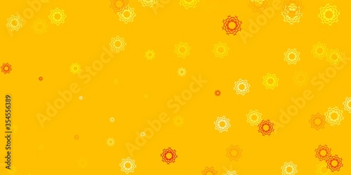 Light Orange vector background with random forms.
