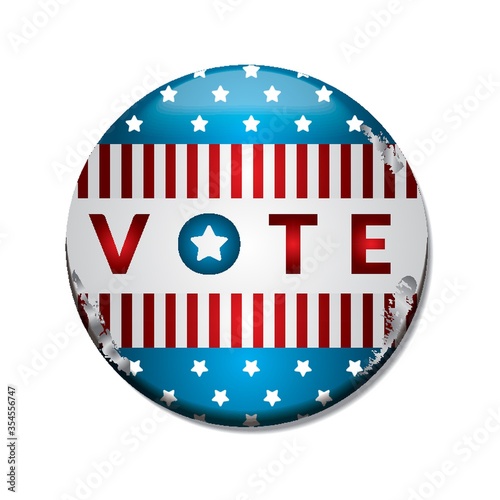 US election vote badge