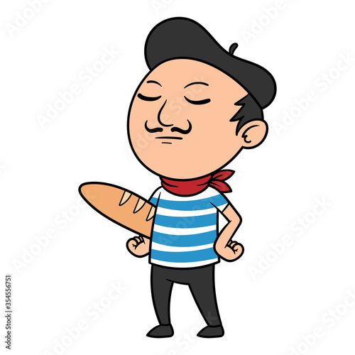 Vector Cartoon French Man Illustration