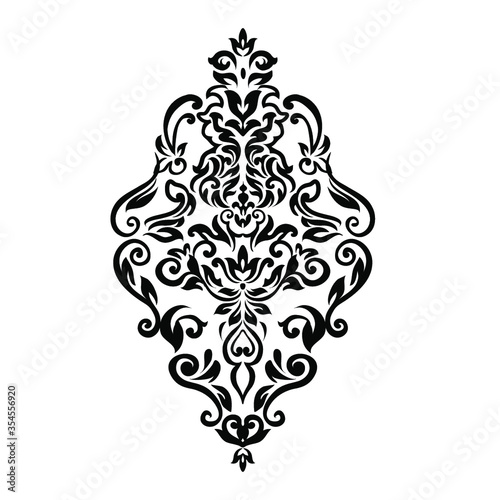 Vector illustration VINTAGE. ornamental floral elements for tattoo  design  cards and prints. Abstract floral vector illustration.