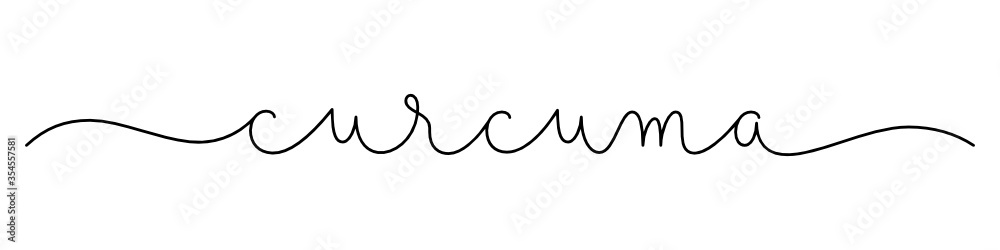 Calligraphie vecteur noir CURCUMA Calligraphie vecteur noir CURCUMA