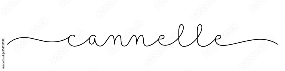 Calligraphie vecteur noir CANNELLE Calligraphie vecteur noir CANNELLE