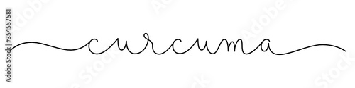 Calligraphie vecteur noir CURCUMA