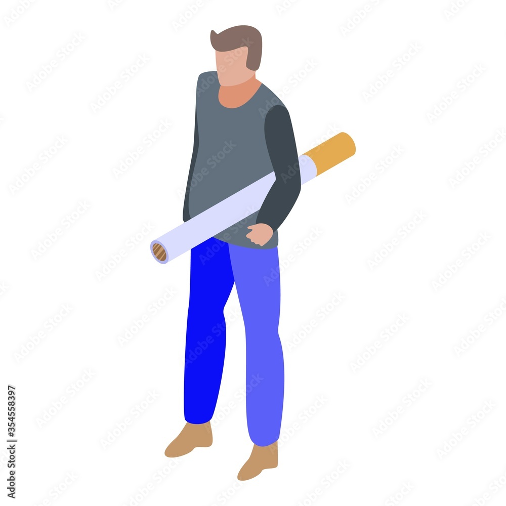 Smoke addiction icon. Isometric of smoke addiction vector icon for web design isolated on white background Smoke addiction icon. Isometric of smoke addiction vector icon for web design isolated on white background
