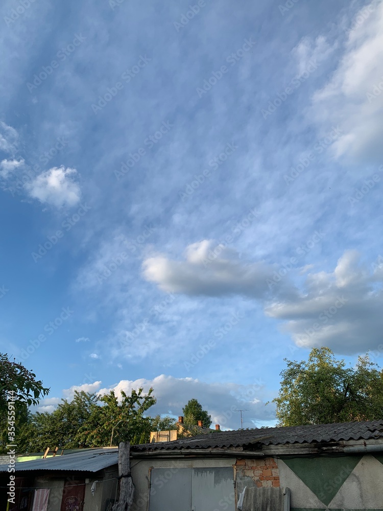 clouds over the sky