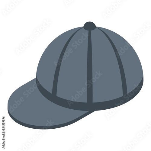 Isometric cap vector icon on white background