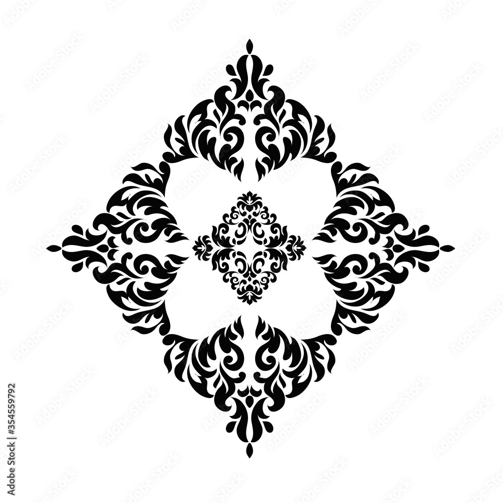 Set of Oriental damask patterns for greeting cards and wedding invitations. Set of Oriental damask patterns for greeting cards and wedding invitations.