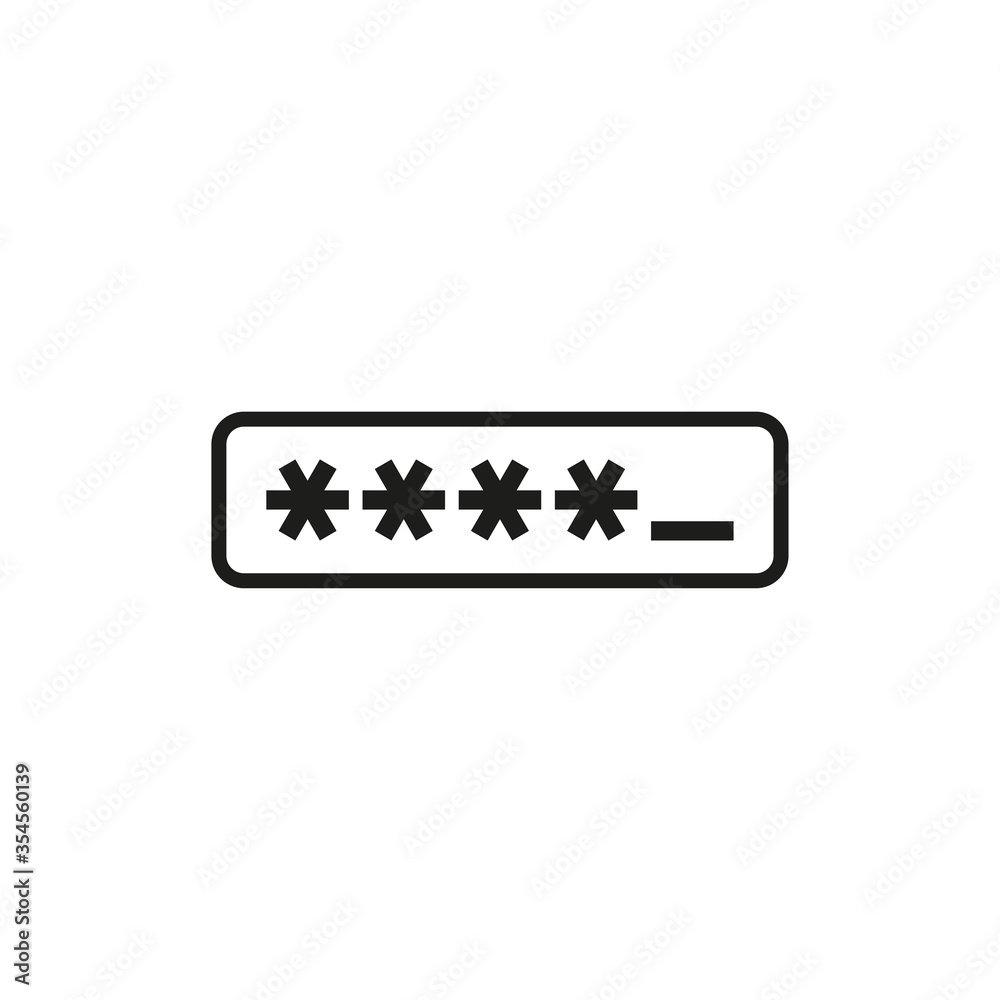 Image of the login icon. Icon cyber security. Simple vector illustration on a white background Image of the login icon. Icon cyber security. Simple vector illustration on a white background