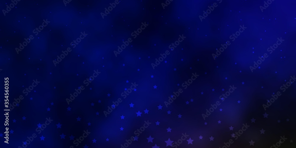 Dark Blue, Yellow vector template with neon stars. Modern geometric abstract illustration with stars. Best design for your ad, poster, banner.