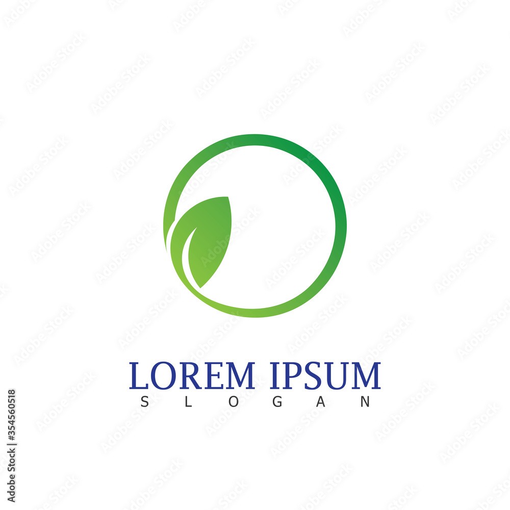 Nature Logo Icon Natural Design Green Nature Logo Icon Natural Design Green