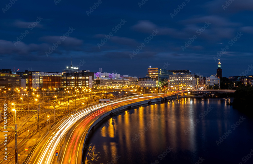 night view of Stockholm