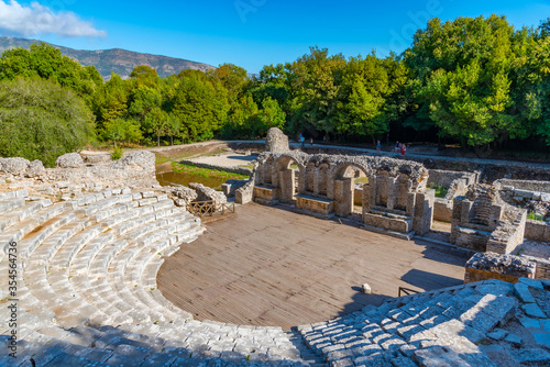 Roman theatre in Butrint, Albania photo