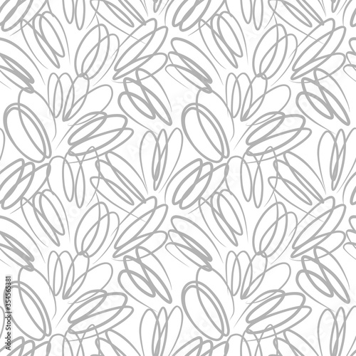 Seamless pattern with abstract curls background vector illustration
