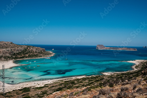 view of the coast of crete greece © Duan