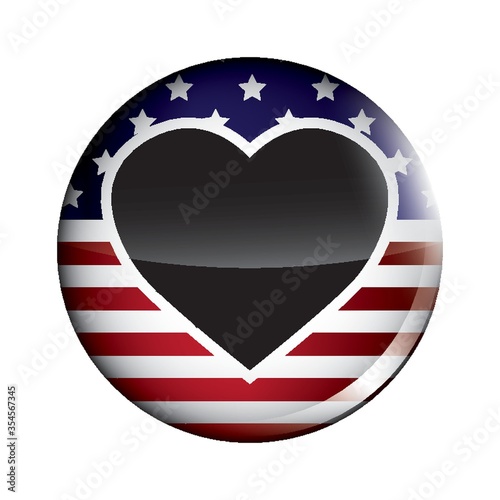 USA badge with favorite icon