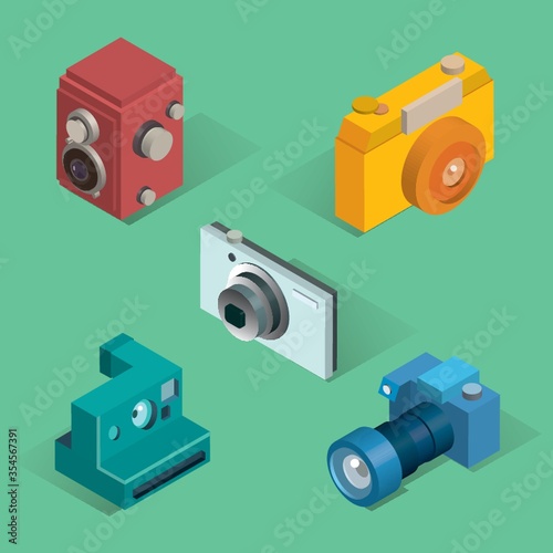 Set of isometric cameras