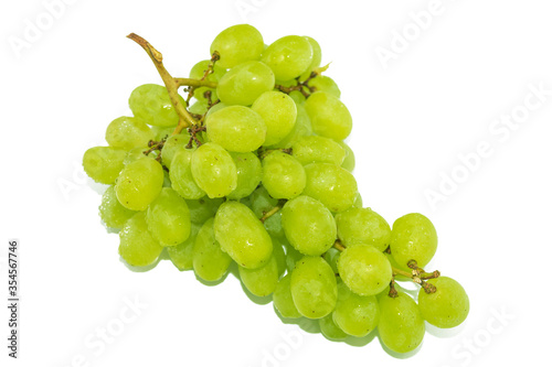 Grapes called Kishmish close-up on a white background