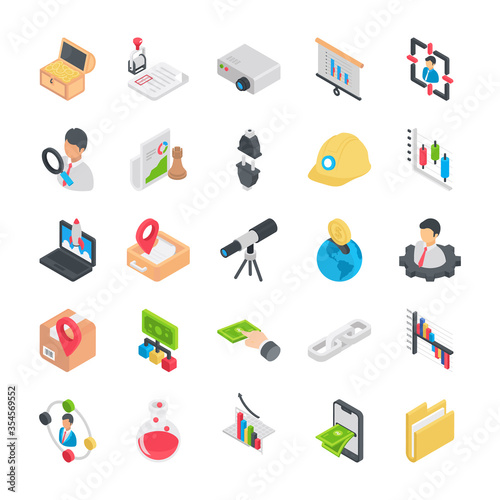 Icons Pack of Flat Business Elements  © Vectors Market