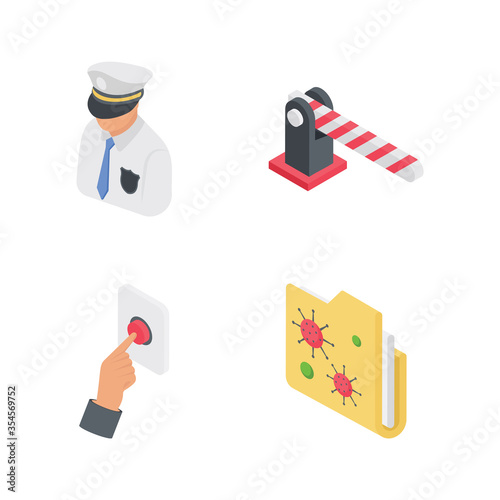 Security and Safety Icons Set 