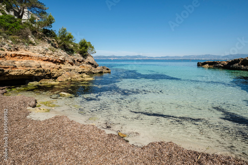 Fototapeta Naklejka Na Ścianę i Meble -  Calo Fort, - Calo de la Reina -, Llucmajor, Mallorca, Balearic Islands, Spain