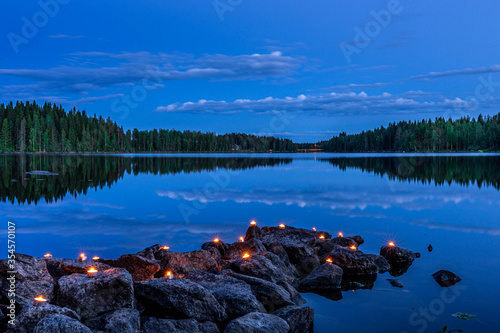 lake in the evening