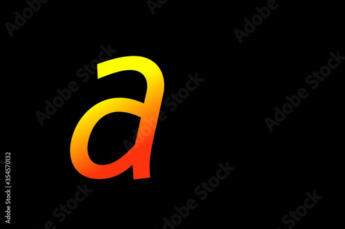 Lowercase letter a vector image
