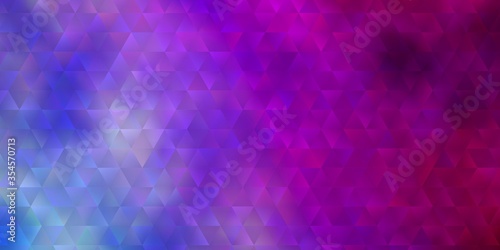 Light Blue  Red vector template with crystals  triangles.
