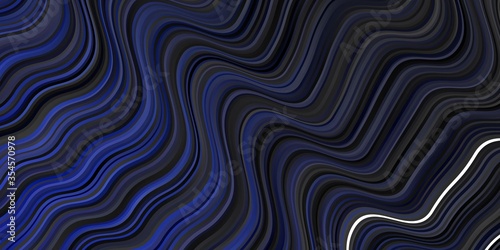 Dark BLUE vector background with bent lines.