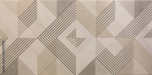 ceramic kitchen tile, abstract geometric mosaic brown pattern