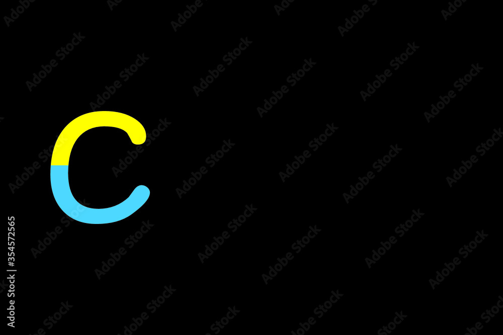 Lowercase letter c vector image Lowercase letter c vector image