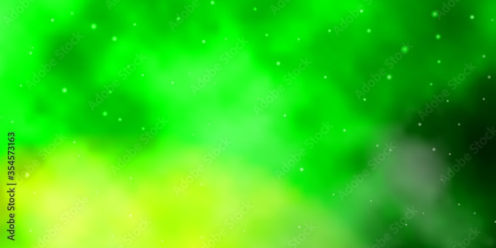 Light Green vector texture with beautiful stars. Decorative illustration with stars on abstract template. Theme for cell phones.