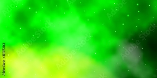 Light Green vector texture with beautiful stars. Decorative illustration with stars on abstract template. Theme for cell phones.