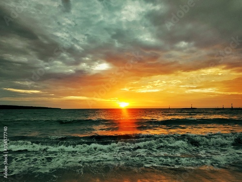 Bali beach sunset