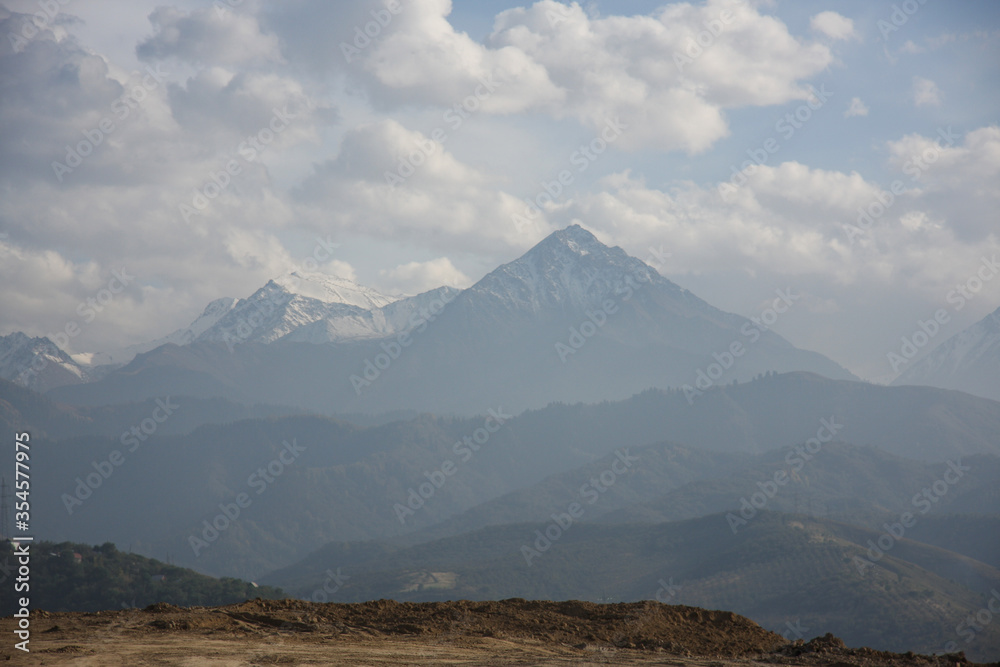 Summer mountain landscape in Kazakhstan