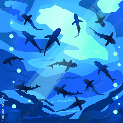 sharks in the sea ocean days