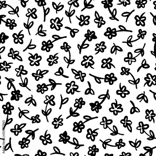 Hand drawn seamless pattern. © qilli