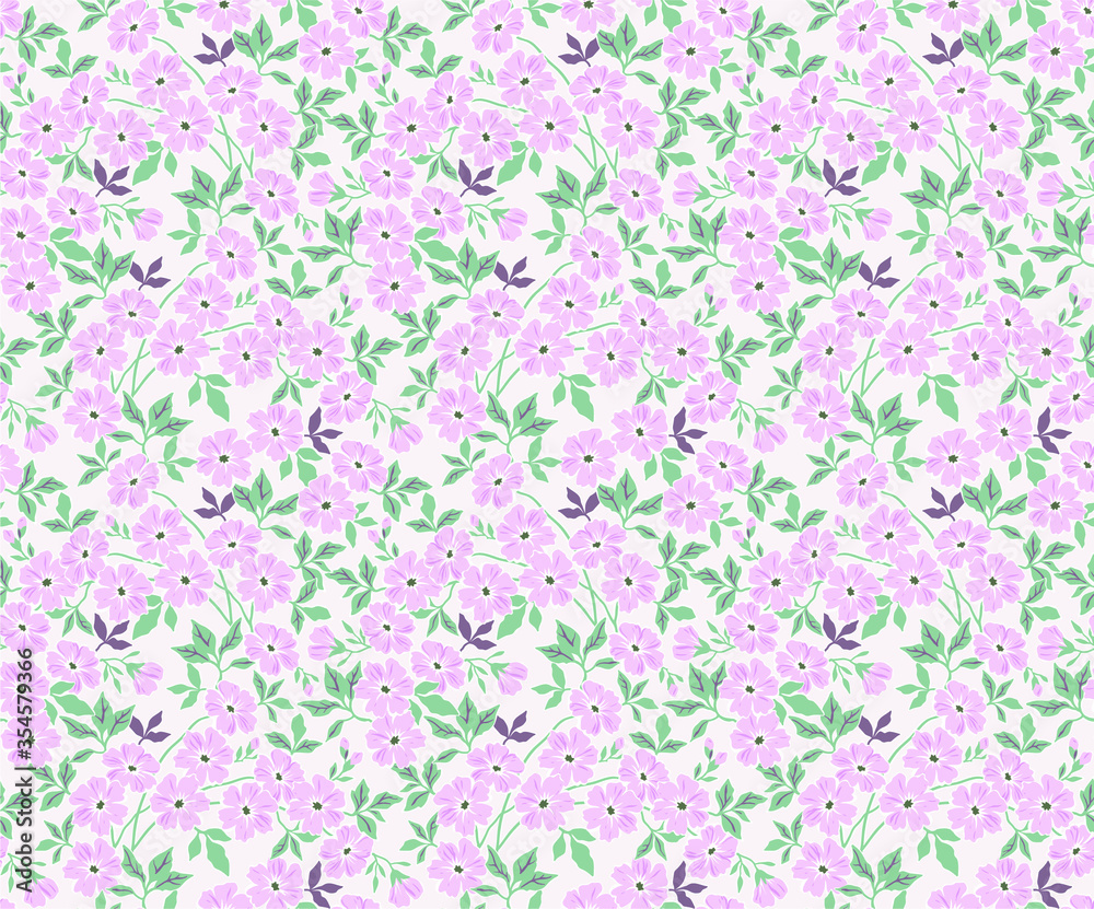 Vector seamless pattern. Pretty pattern in small flower. Small pink flowers. White background. Ditsy floral background. The elegant the template for fashion prints.