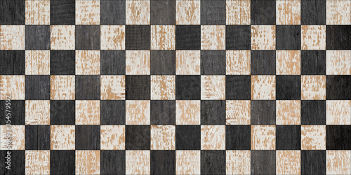 Parquet floor with checkered pattern. Wood texture background.