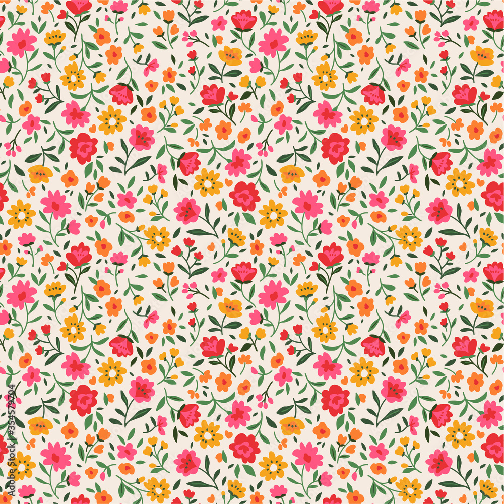 Cute floral pattern in the small flower. Ditsy print. Seamless vector ...